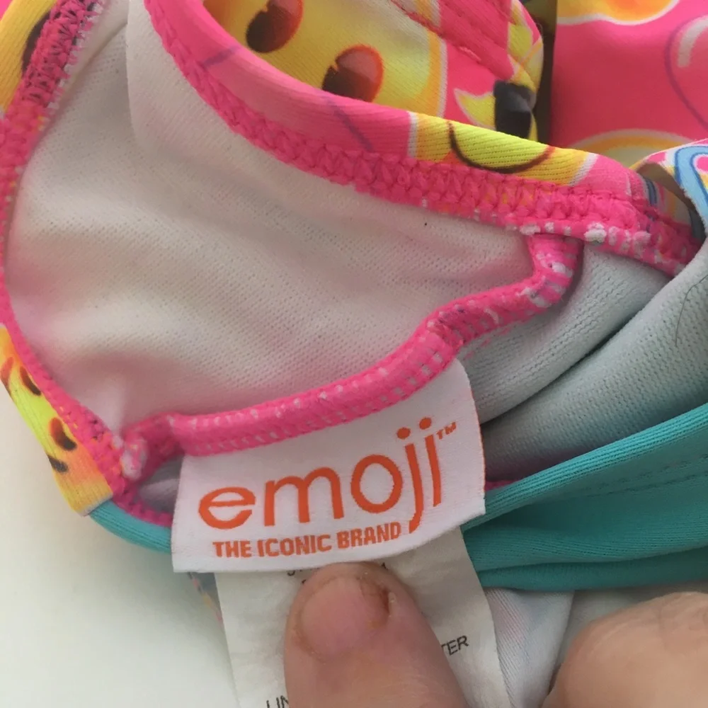 Girls emoji swimsuit top 14